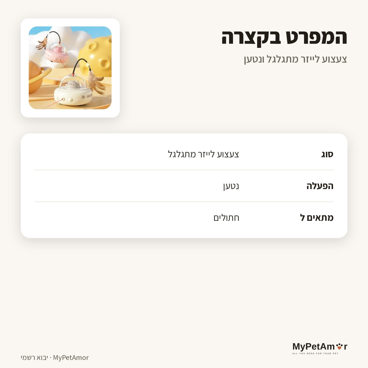 צעצוע לייזר — המפרט בקצרה