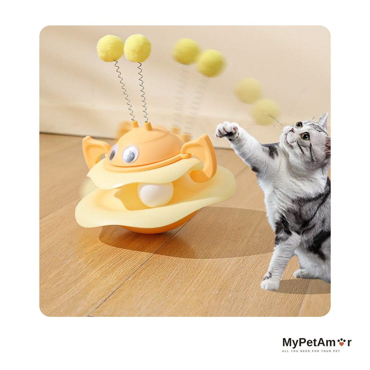 MyPetAmor צעצוע כדור מתנדנד לחתול